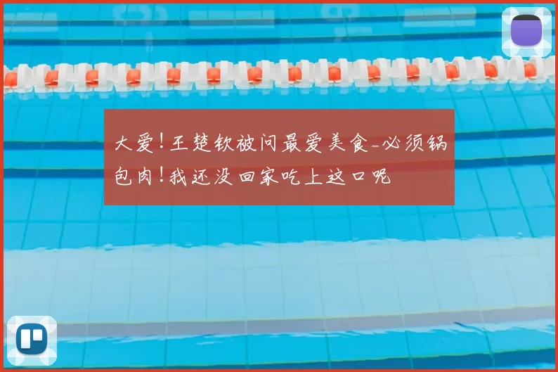 大爱!王楚钦被问最爱美食_必须锅包肉!我还没回家吃上这口呢