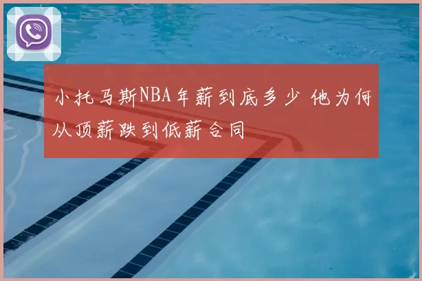 小托马斯NBA年薪到底多少 他为何从顶薪跌到低薪合同